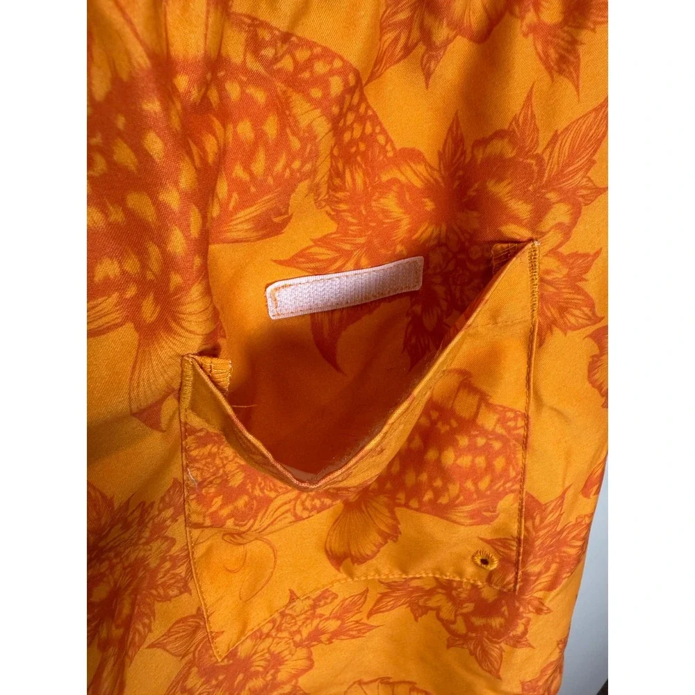 Empyre Ollie Board Short Mens S Koi Fish Orange‎ 4 Inch Inseam Tropical Swim